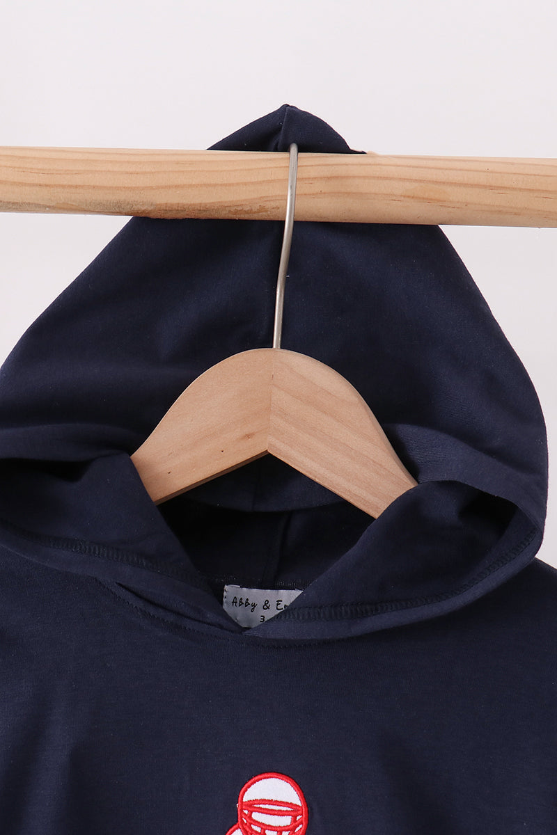 Football Embroidery Hoodie