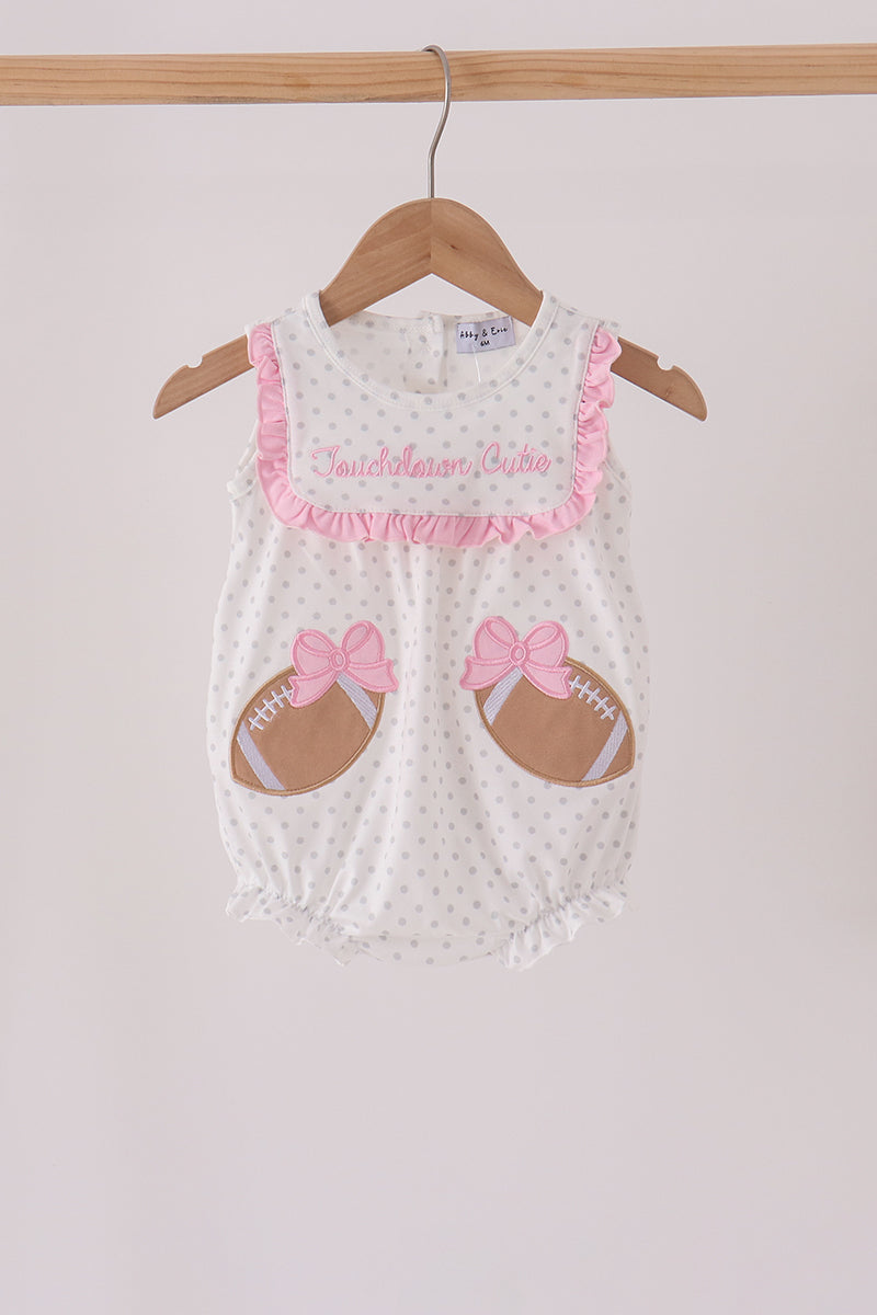 Football Applique Ruffle Bubble
