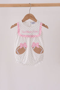 Football Applique Ruffle Bubble