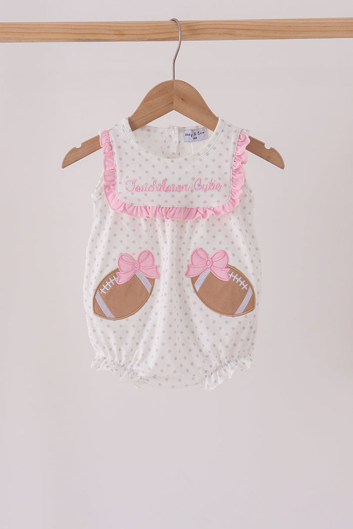 Football Applique Ruffle Bubble