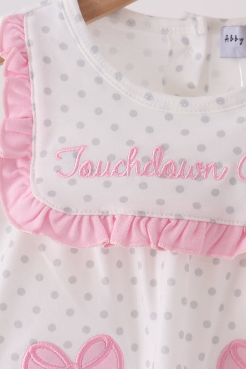 Football Applique Ruffle Bubble