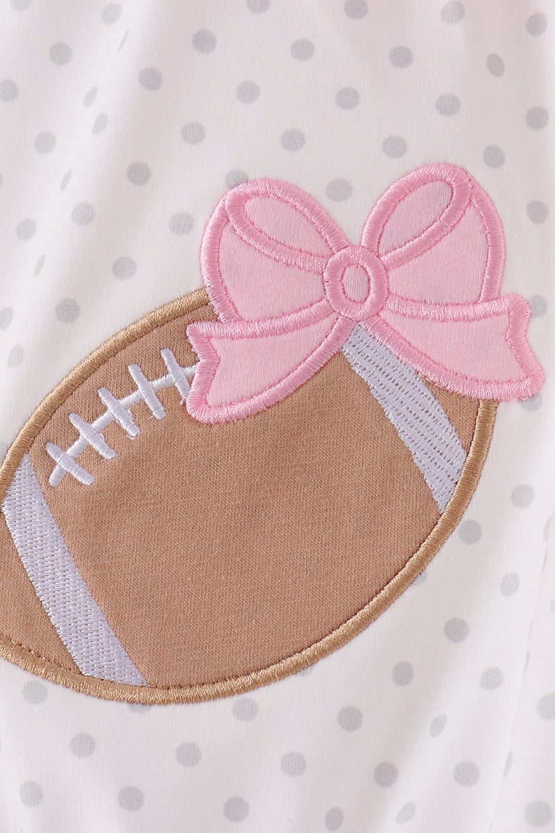 Football Applique Ruffle Bubble