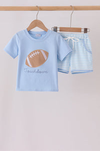 Football Applique Shorts Set