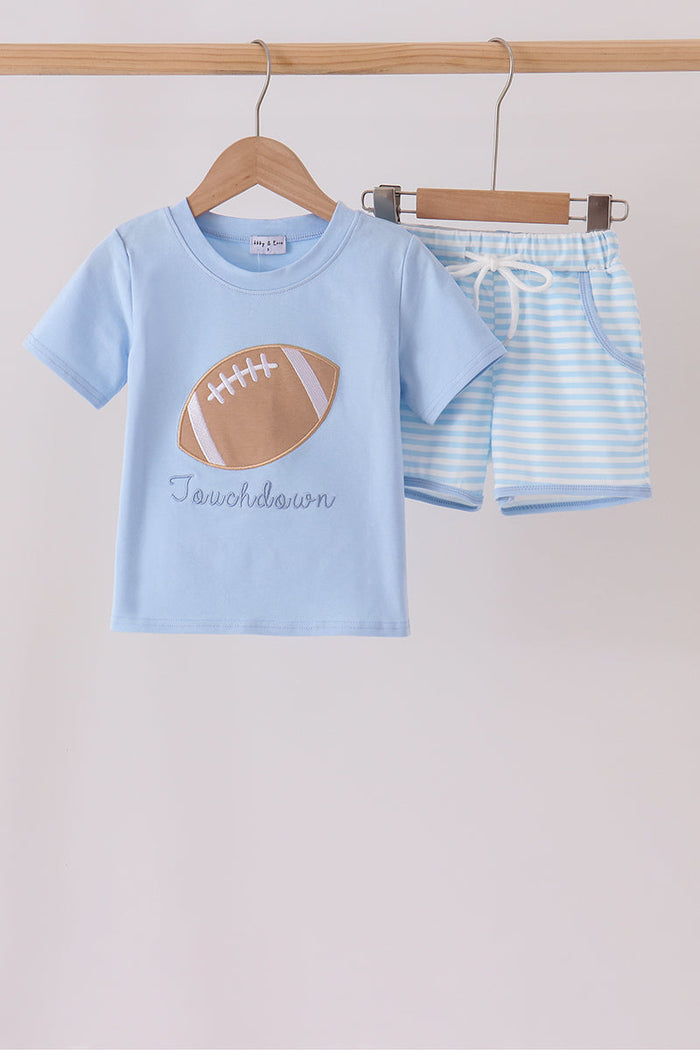 Football Applique Shorts Set