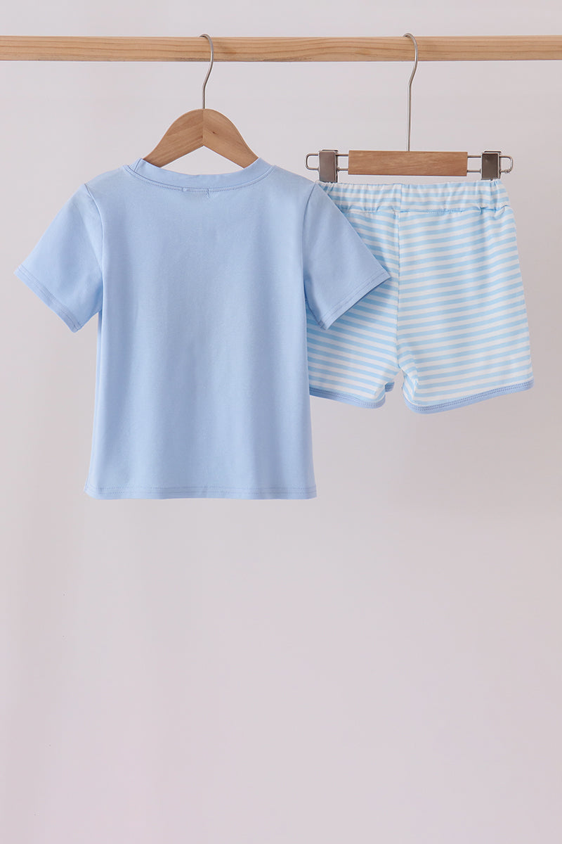 Football Applique Shorts Set
