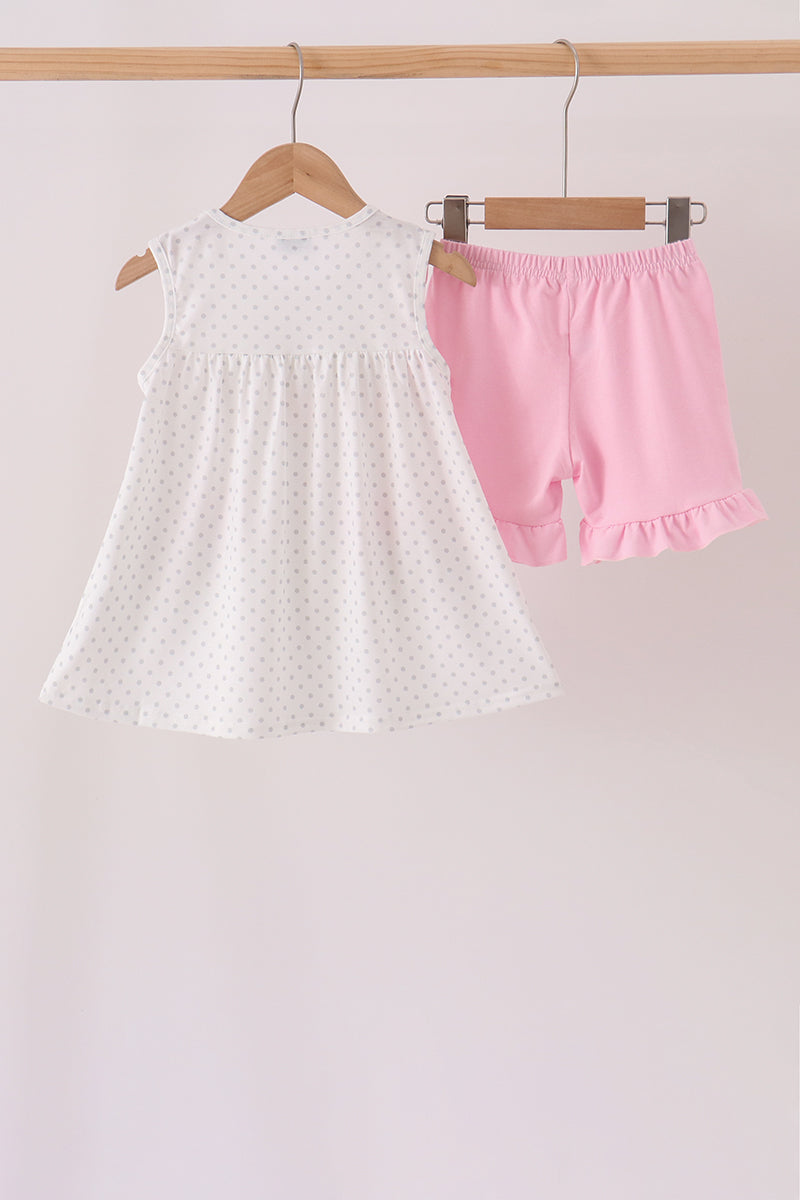 Football Applique Ruffle Shorts Set