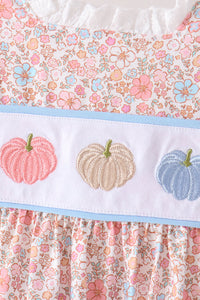 Pumpkin Floral Embroidery Bloomer Set