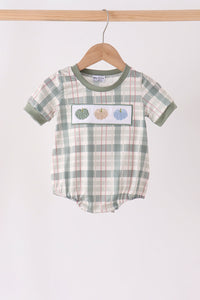 Pumpkin Embroidery Plaid Bubble