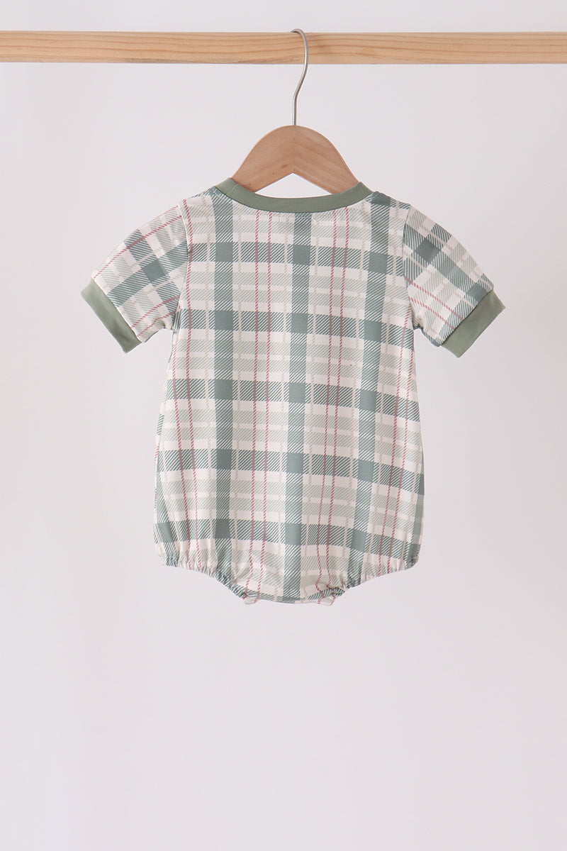 Pumpkin Embroidery Plaid Bubble