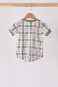 Pumpkin Embroidery Plaid Bubble