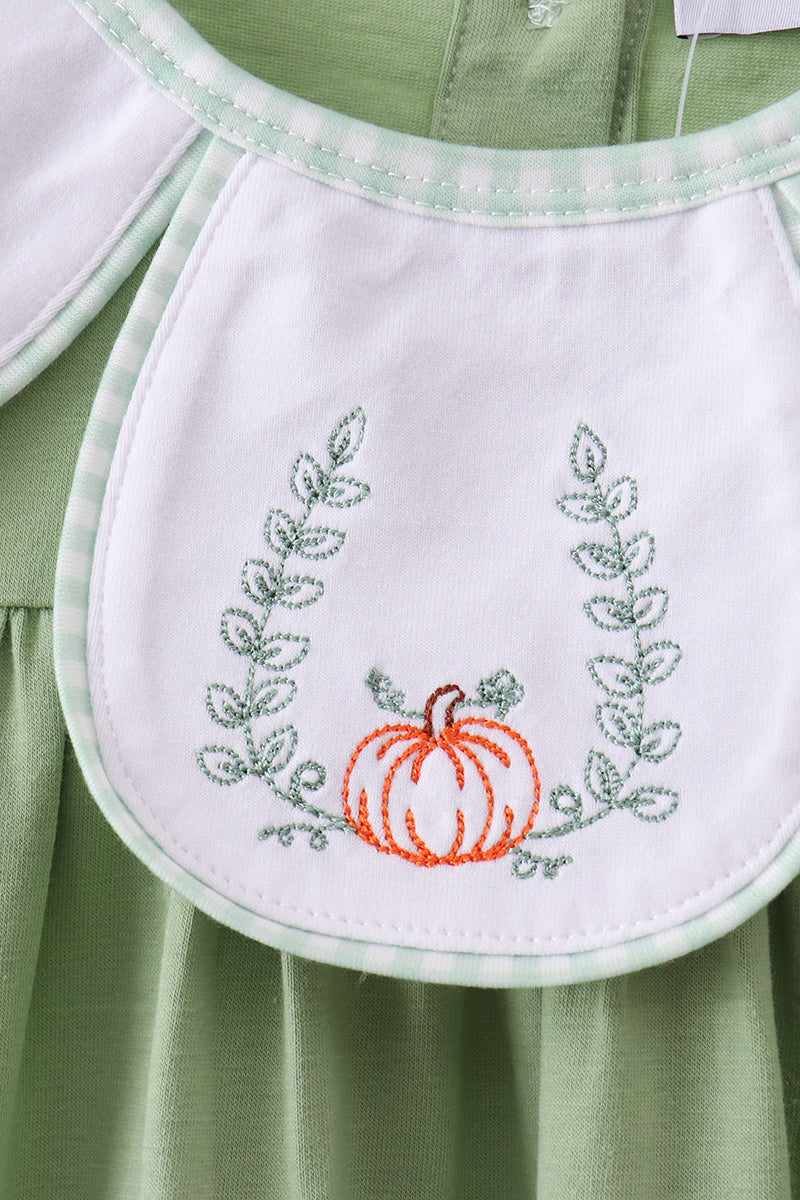 Pumpkin Embroidered Dress