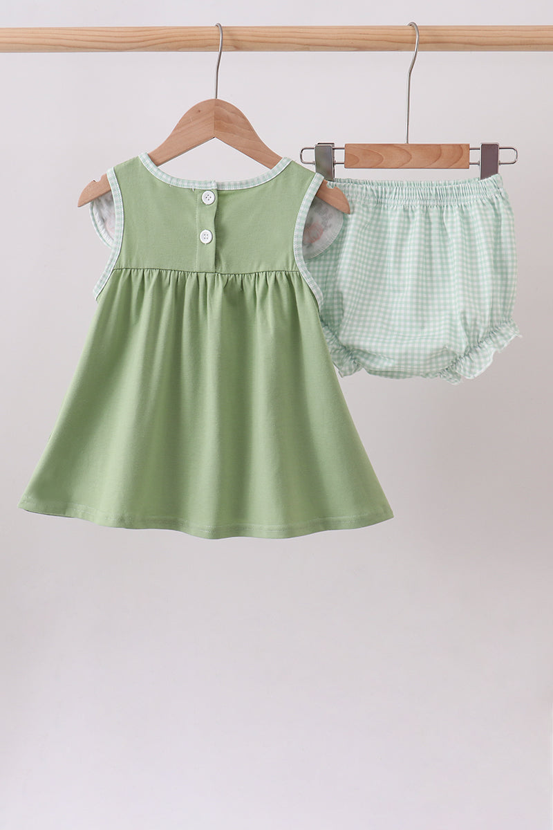 Pumpkin Embroidered Bloomer Set