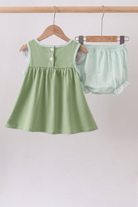 Pumpkin Embroidered Bloomer Set