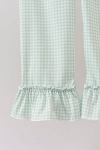 Pumpkin Embroidered Ruffle Pants Set