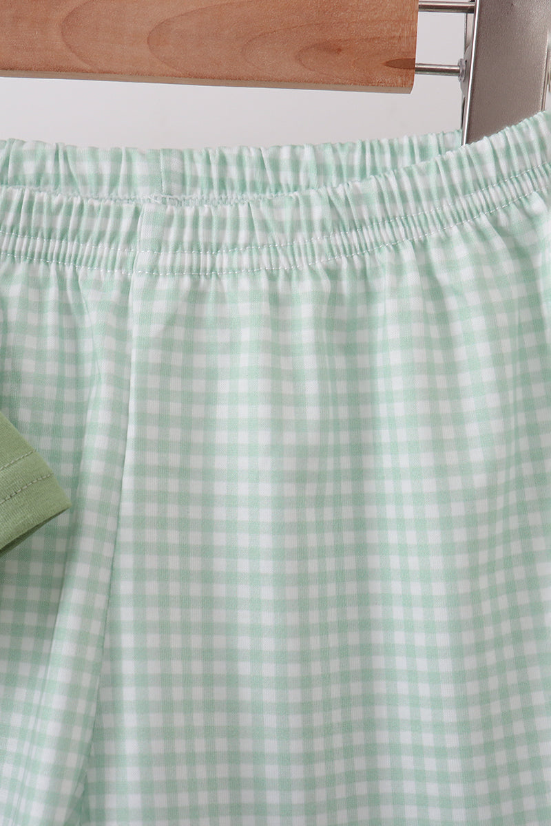 Pumpkin Embroidered Shorts Set
