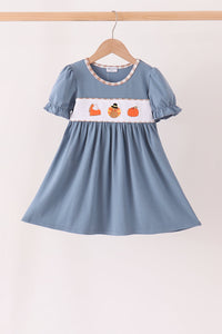 Turkey pumpkin embroidery dress