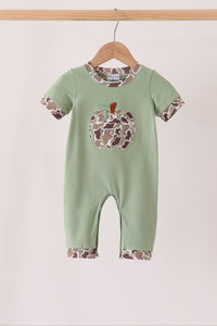 Camo Pumpkin Applique Romper