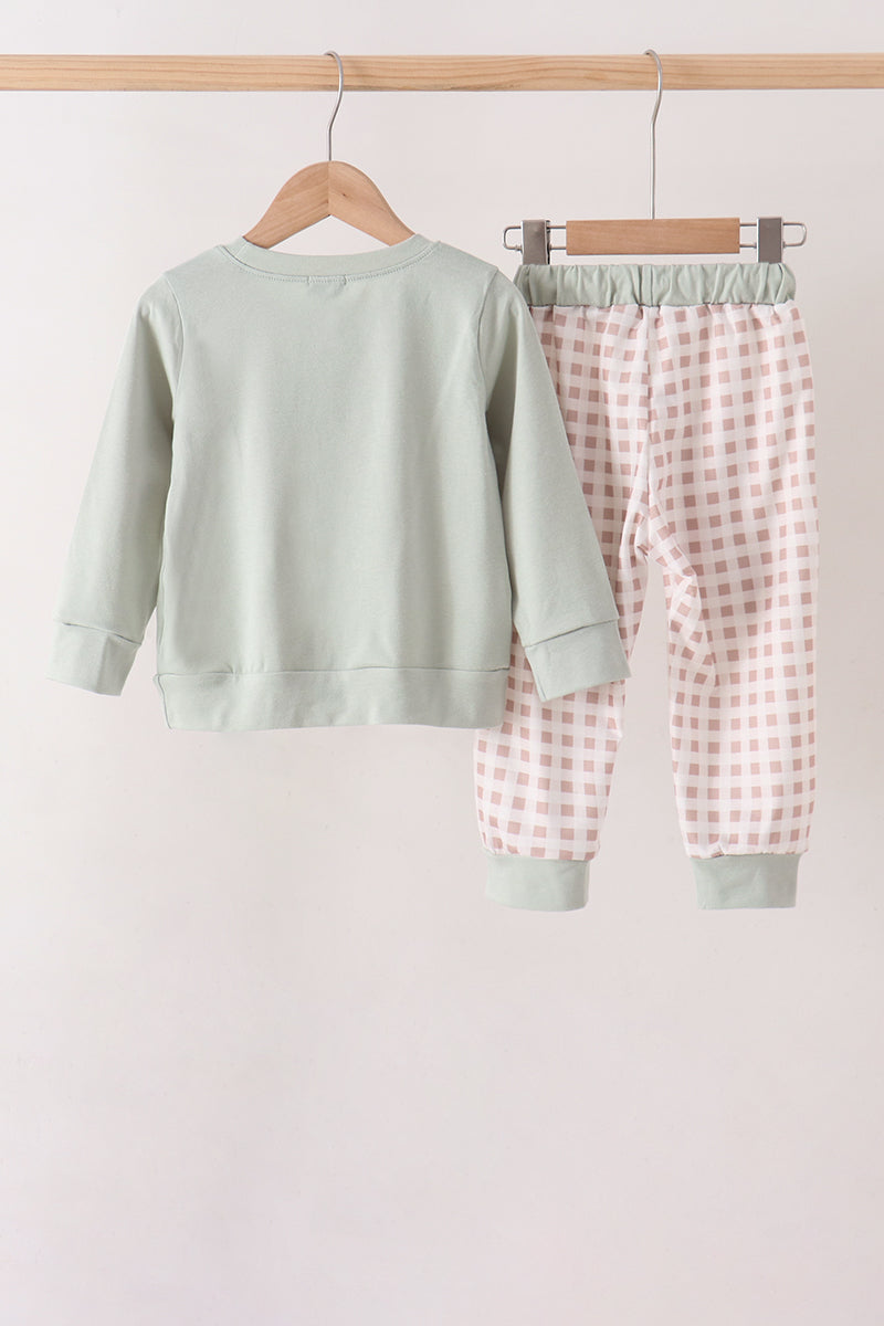 Hunting embroidery Pants set