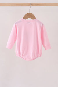 Football bow sequin bubble - Pink