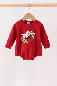 Football bow sequin bubble - Maroon