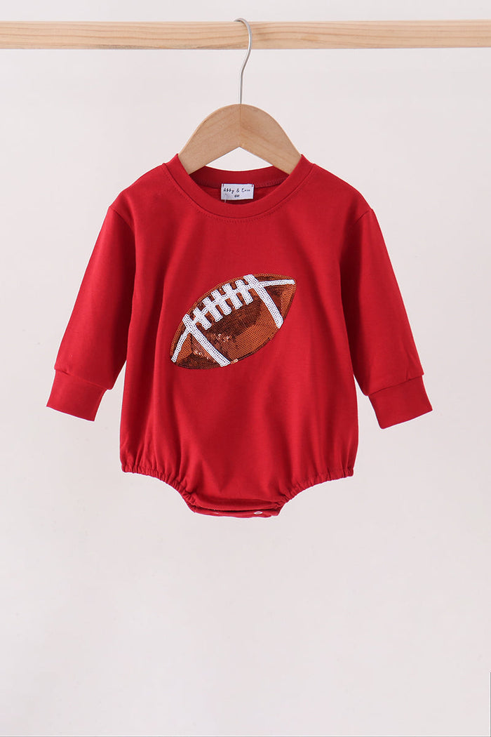 Football sequin bubble - Maroon