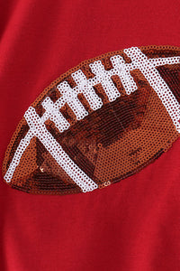 Football sequin bubble - Maroon