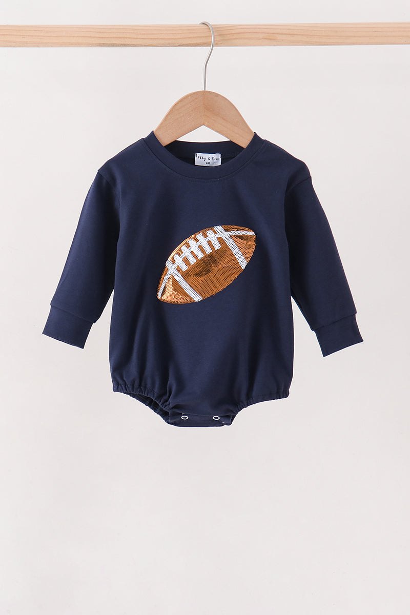 Football sequin bubble - Navy