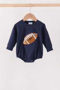 Football sequin bubble - Navy