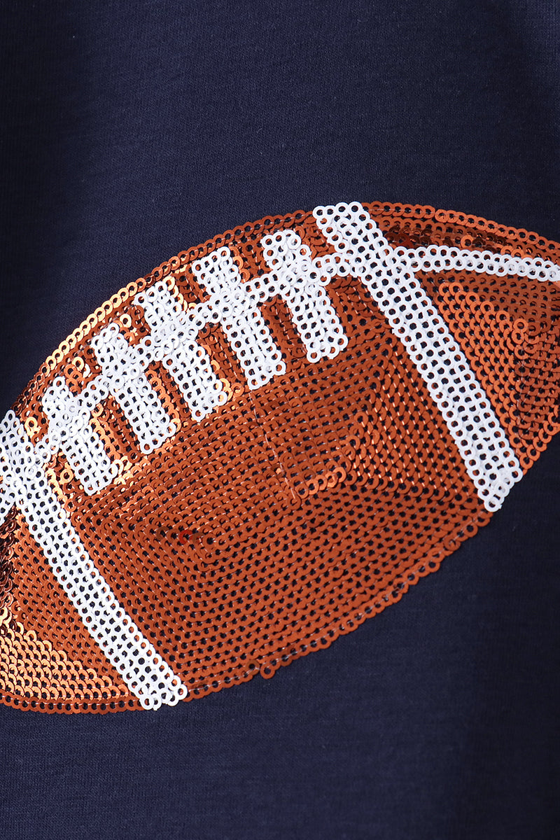 Football sequin bubble - Navy