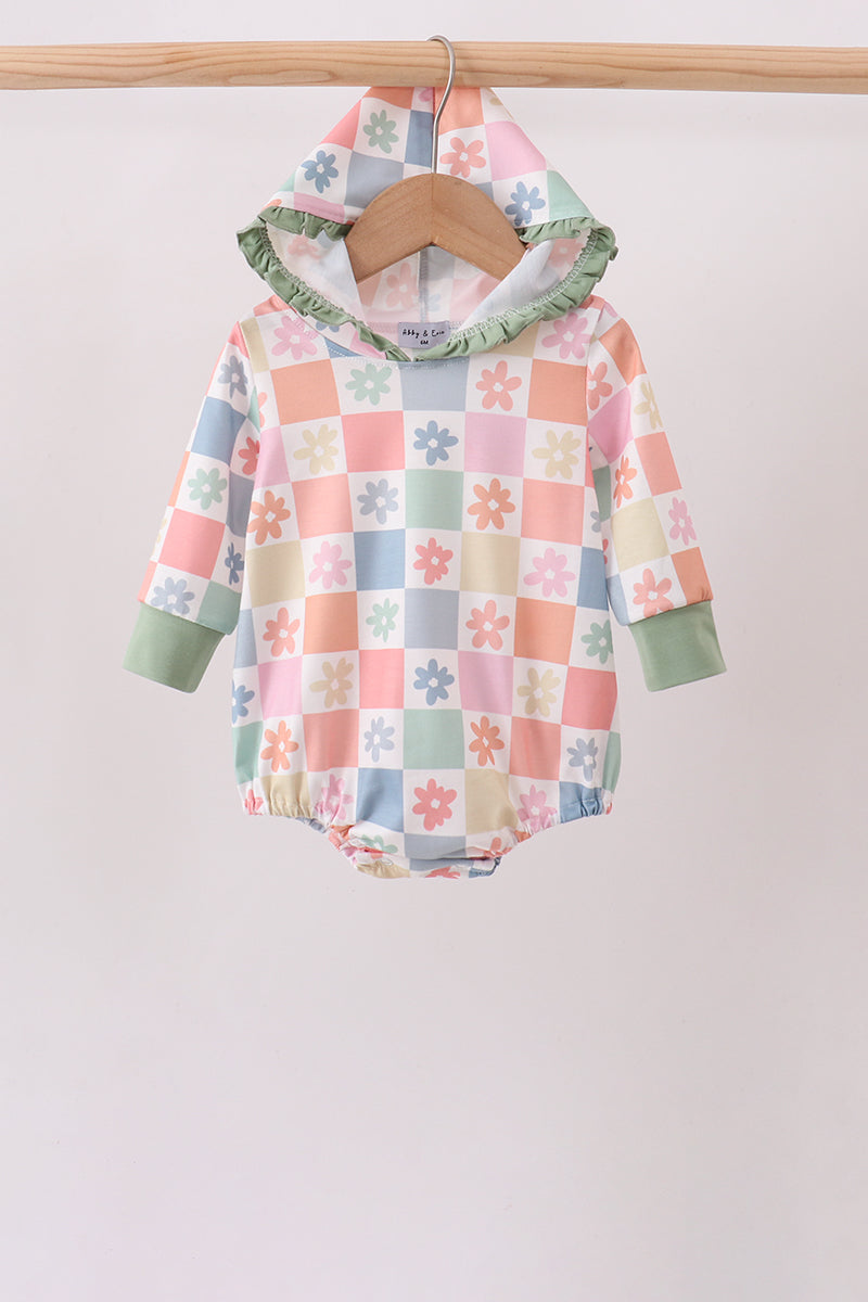 Daisy Checkerboard Hoodie Bubble