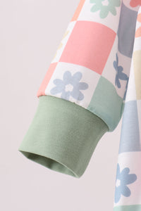 Daisy Checkerboard Hoodie Bubble