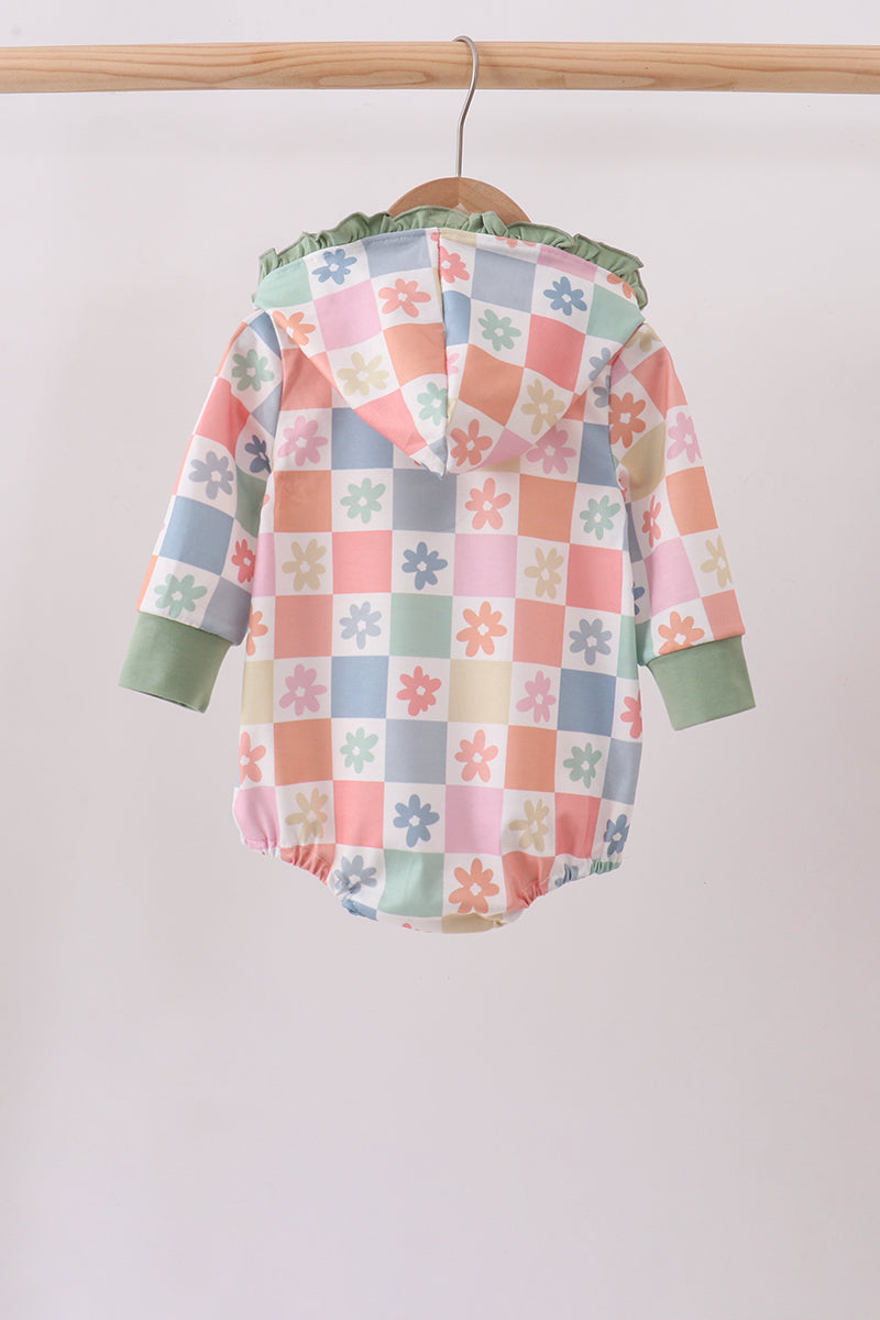 Daisy Checkerboard Hoodie Bubble