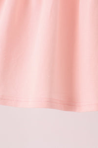 Pumpkin bow applique ruffle dress