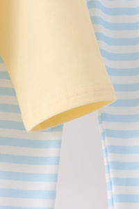 Airplane embroidery stripe pants set