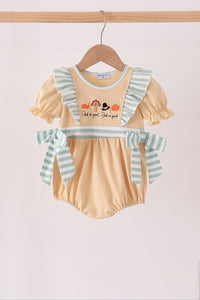 God is great god is good embroidery ruffle bubble