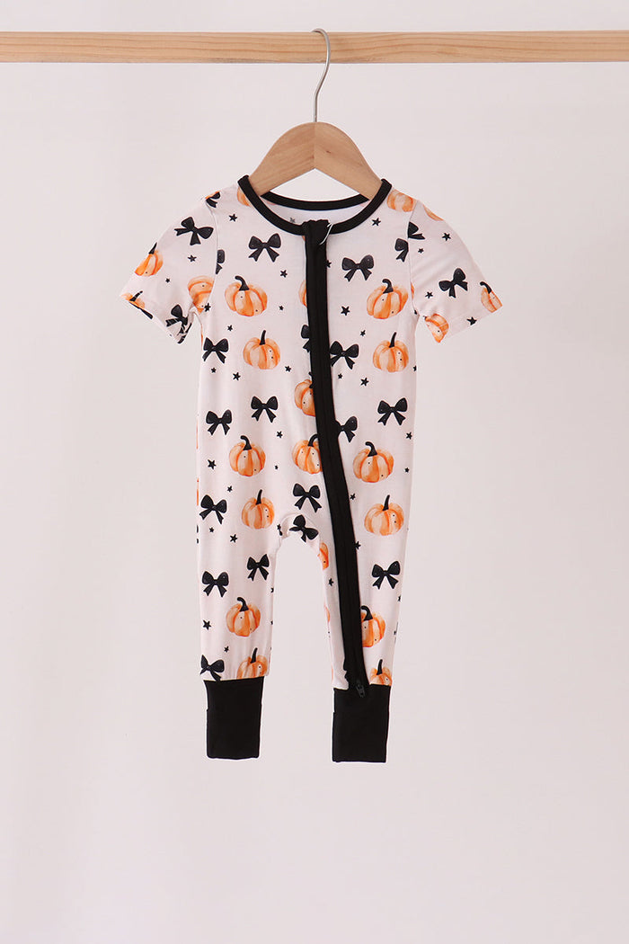 Pumpkin bamboo romper
