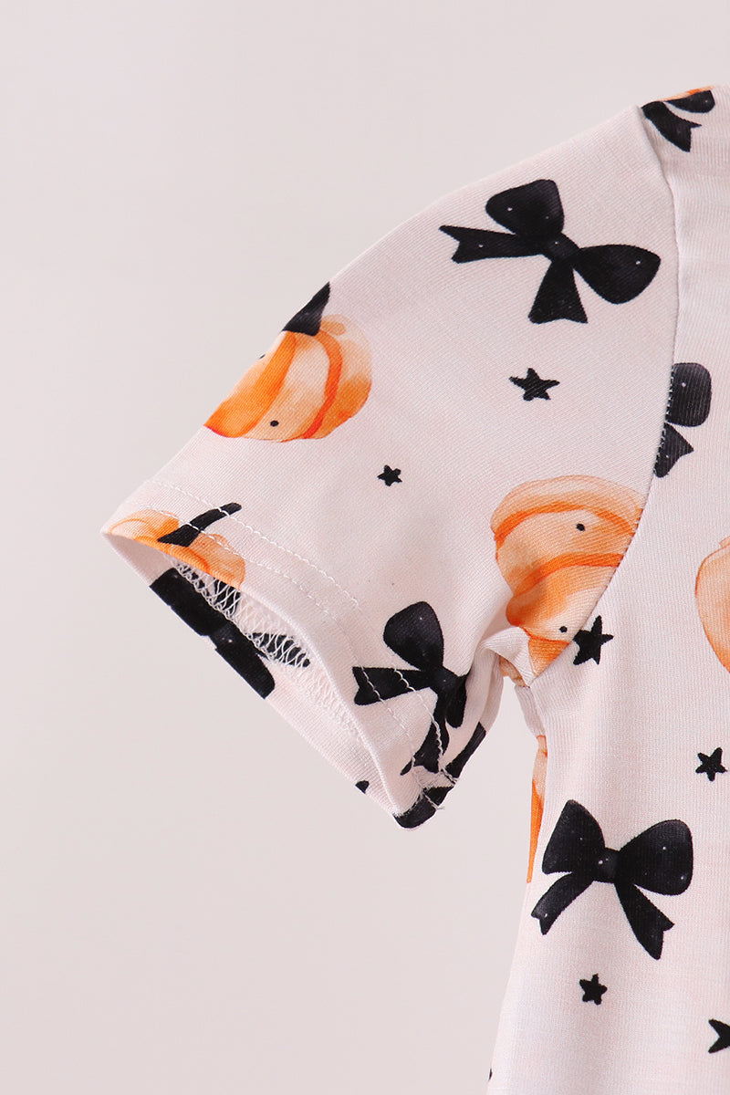Pumpkin bamboo romper