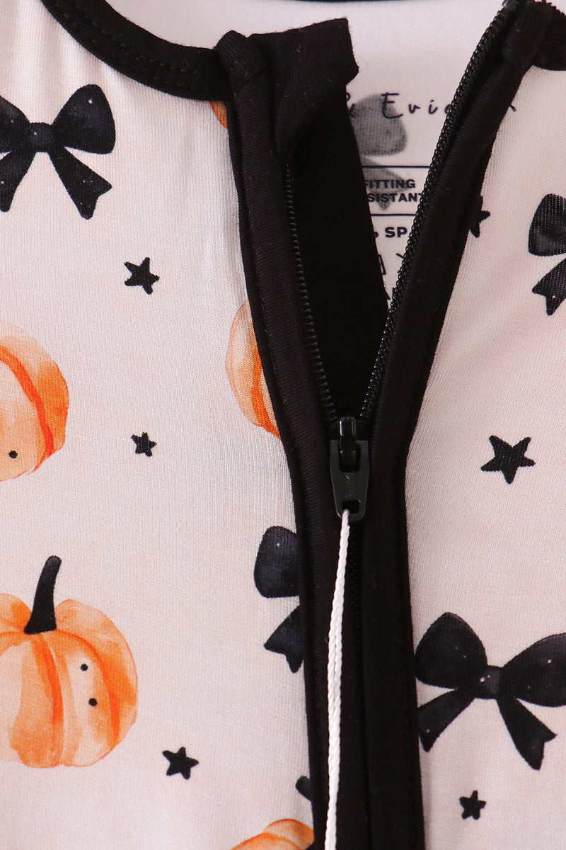Pumpkin bamboo romper