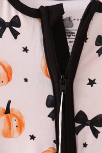 Pumpkin bamboo romper
