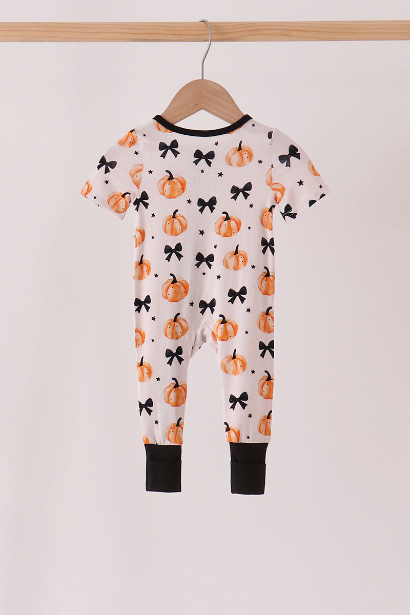 Pumpkin bamboo romper