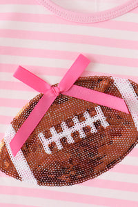 Football sequin stripe bloomer set