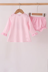 Football sequin stripe bloomer set