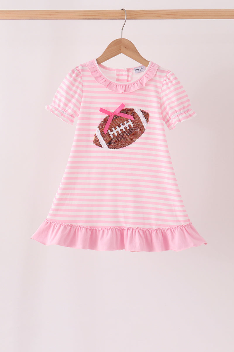 Football sequin stripe dress