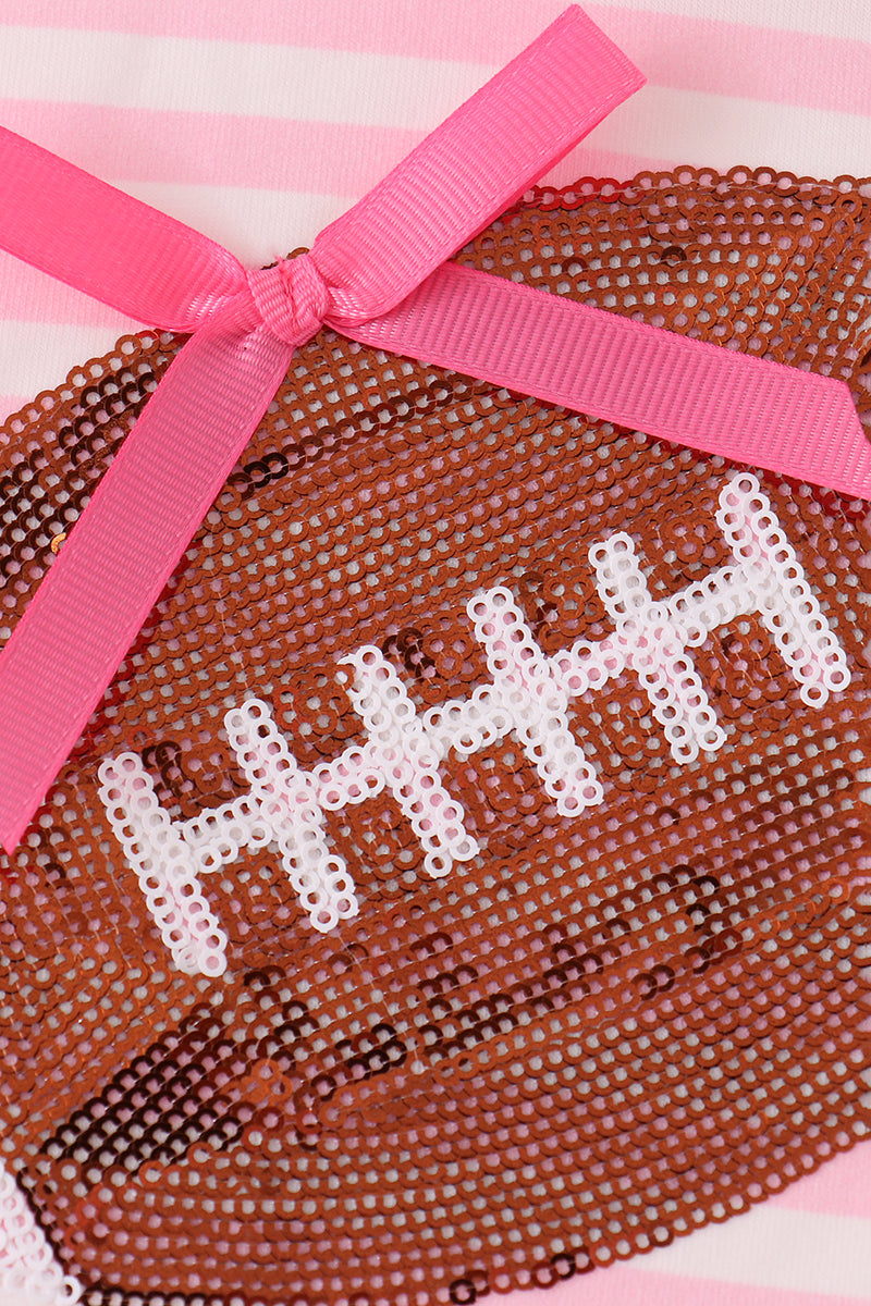 Football sequin stripe dress