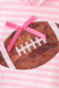 Football sequin stripe ruffle pants set