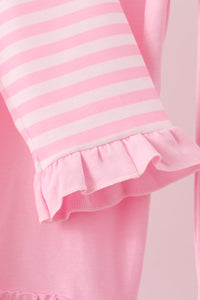 Football sequin stripe ruffle pants set