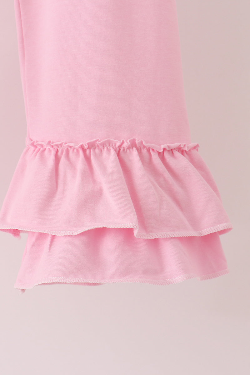 Football sequin stripe ruffle pants set