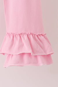 Football sequin stripe ruffle pants set