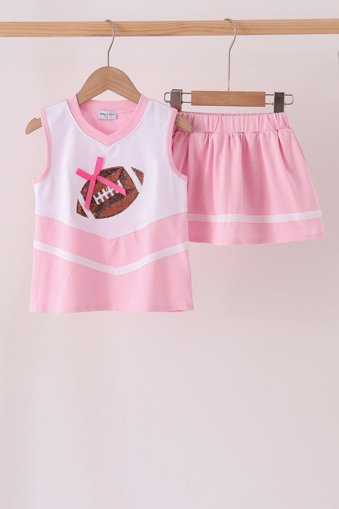 Football sequin skorts set