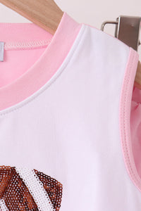 Football sequin skorts set
